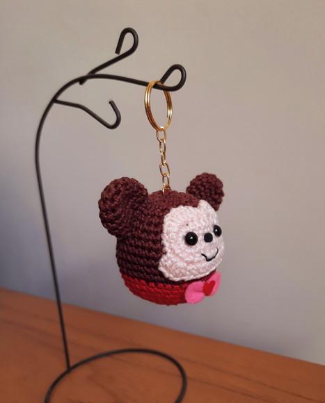 Chaveiro do Mickey em Amigurumi