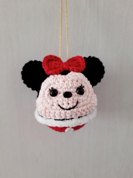 Enfeite Minnie Natal Amigurumi