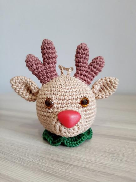 Enfeite Rena em Amigurumi