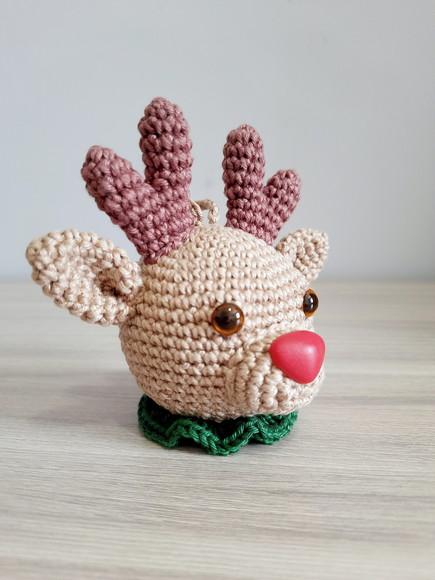 Enfeite Rena em Amigurumi