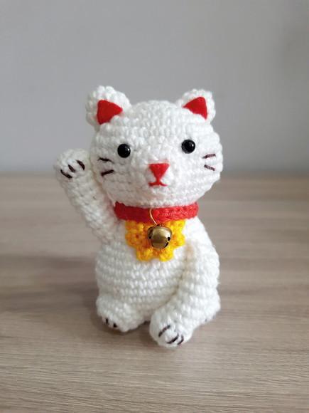 Gatinho da Sorte Amigurumi
