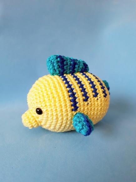 Peixe Flounder em Amigurumi