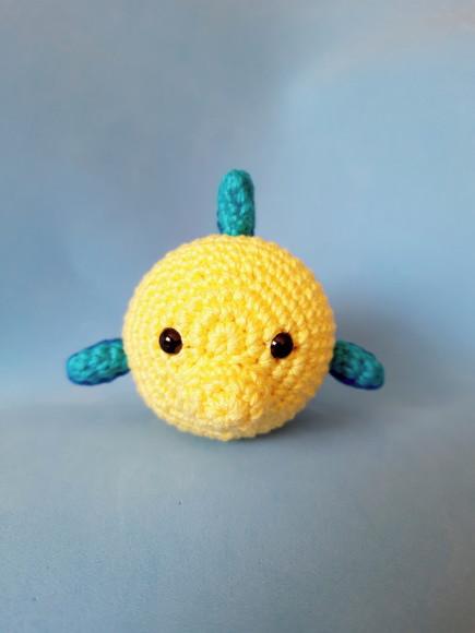 Peixe Flounder em Amigurumi