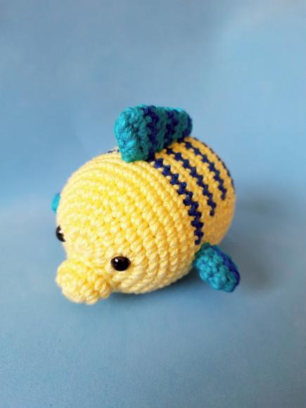 Peixe Flounder em Amigurumi