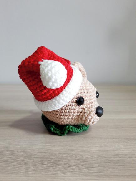 Ursinho Enfeite de Natal Amigurumi