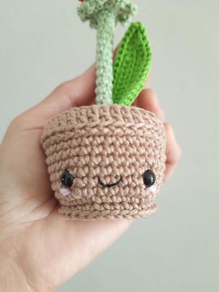 Vaso de Tulipa Amigurumi