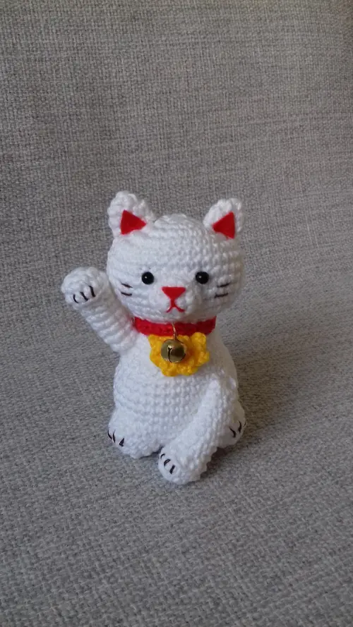 Gatinho da Sorte Amigurumi