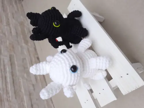 Banguela e Fúria da Luz Amigurumi