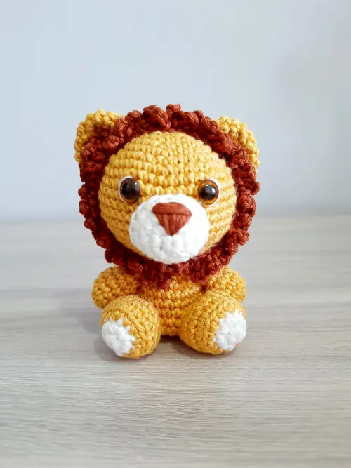 Leão em Amigurumi