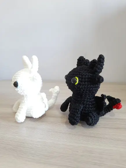 Banguela e Fúria da Luz Amigurumi