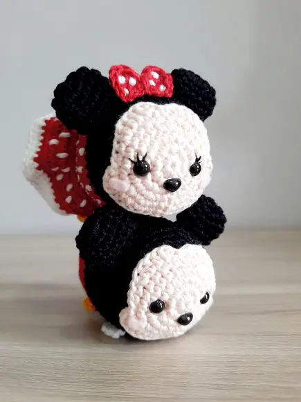 Casal Mickey e Minnie em Amigurumi