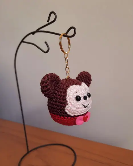 Chaveiro do Mickey em Amigurumi