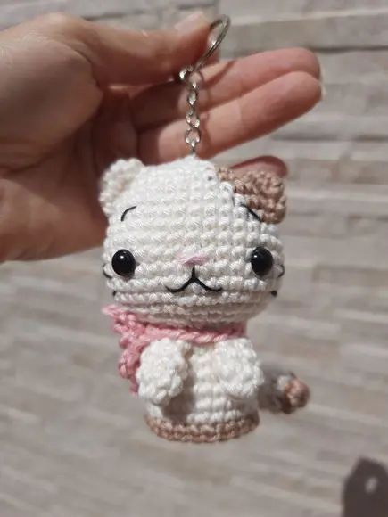 Chaveiro Gatinho Amigurumi