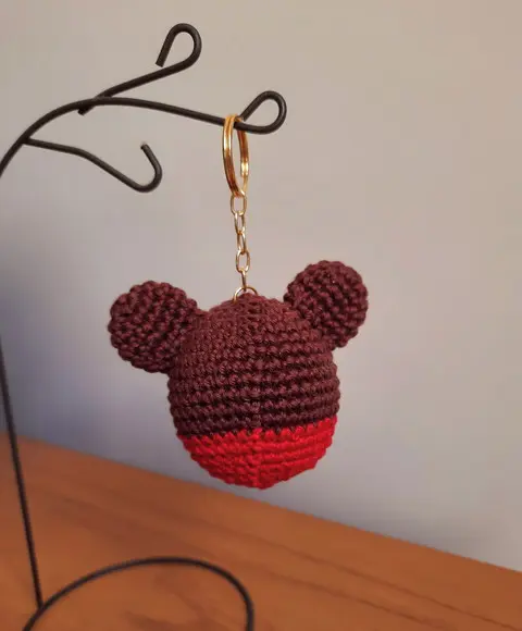 Chaveiro do Mickey em Amigurumi
