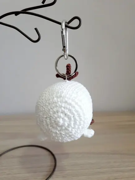 Chaveiro Olaf em Amigurumi