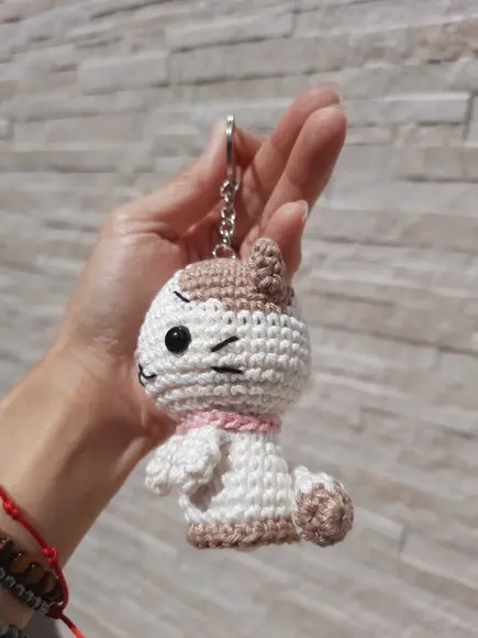 Chaveiro Gatinho Amigurumi