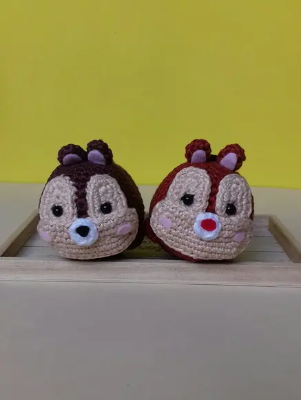 Dupla Tico e Teco em Amigurumi