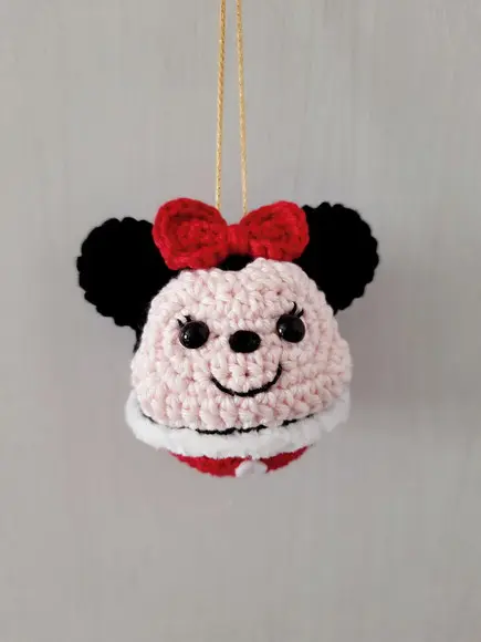 Enfeite Minnie Natal Amigurumi