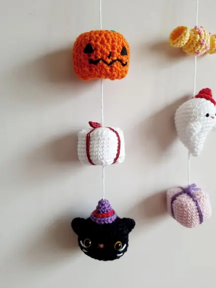 Enfeite para Halloween em Amigurumi