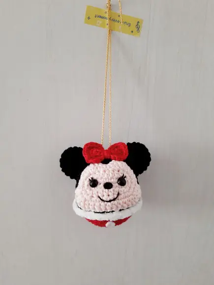 Enfeite Minnie Natal Amigurumi