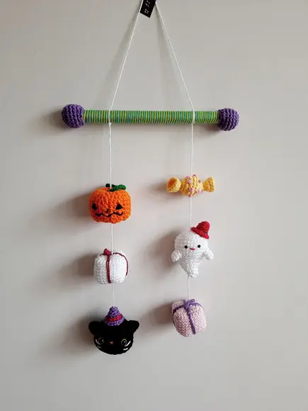 Enfeite para Halloween em Amigurumi