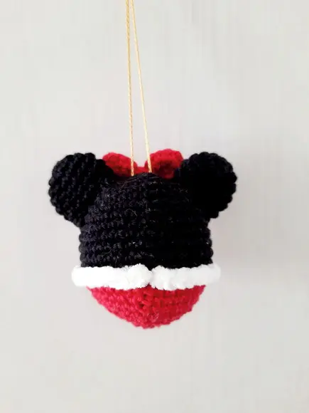 Enfeite Minnie Natal Amigurumi