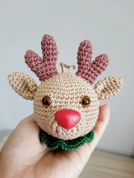 Enfeite Rena em Amigurumi
