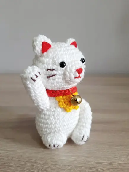 Gatinho da Sorte Amigurumi
