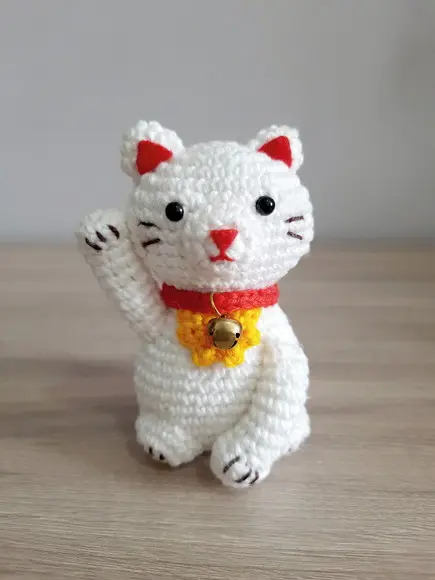 Gatinho da Sorte Amigurumi