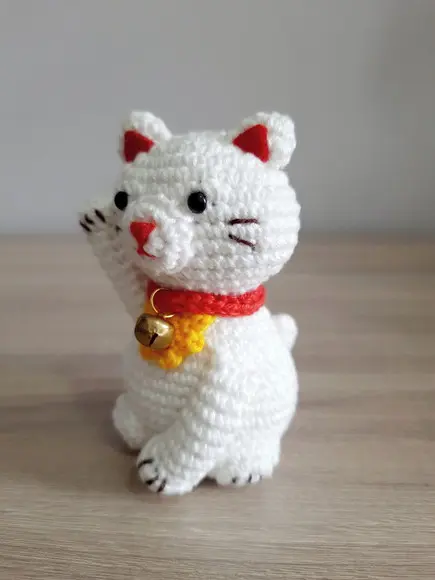 Gatinho da Sorte Amigurumi