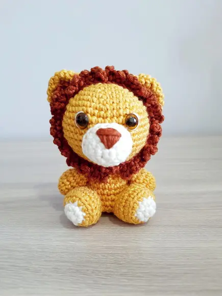 Leão em Amigurumi