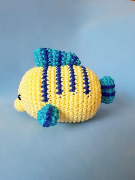 Peixe Flounder em Amigurumi