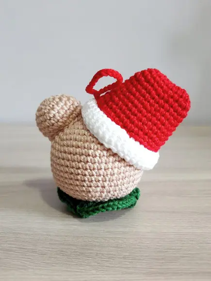 Ursinho Enfeite de Natal Amigurumi
