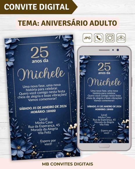 Convite Digital Aniversário Adulto Feminino (08)