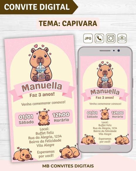 Convite Digital Capivara Menina (03)