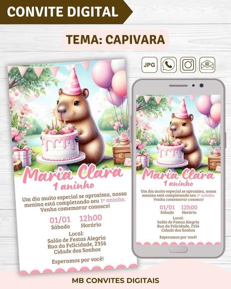 Convite Digital Capivara Menina (02)