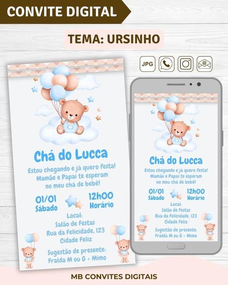 Convite Digital Chá de Bebê Menino Ursinho (02)