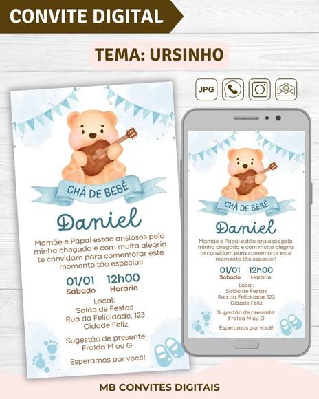 Convite Digital Chá de Bebê Menino Ursinho (06)