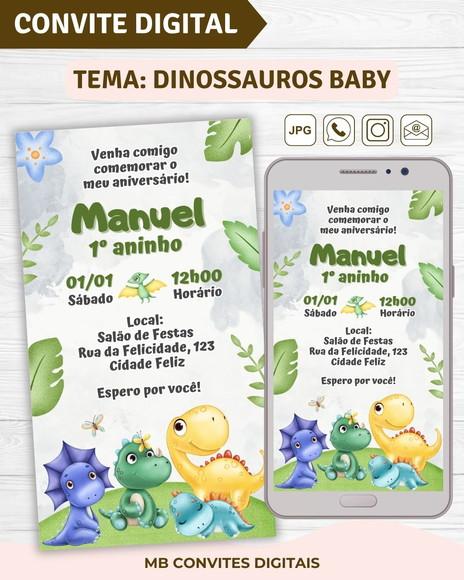 Convite Digital Dinossauros Baby Menino (03)