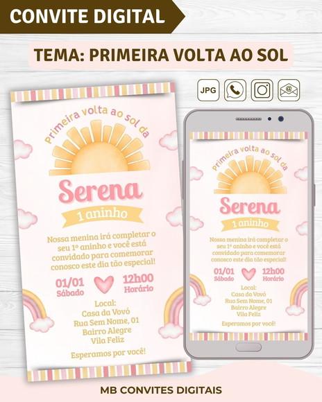 Convite Digital Primeira Volta ao Sol Menina (02)