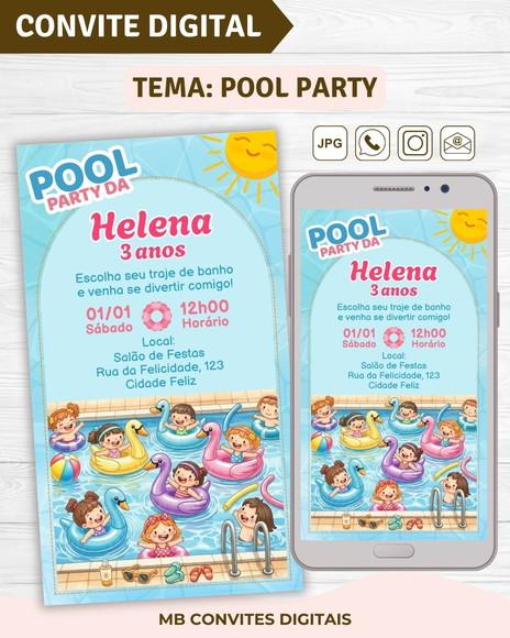 Convite Digital Pool Party Menina (03)