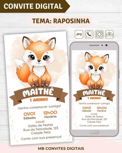 Convite Digital Raposinha