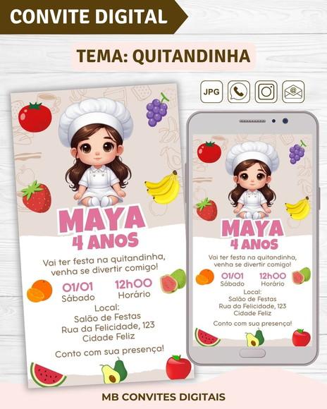 Convite Digital Quitandinha Menina