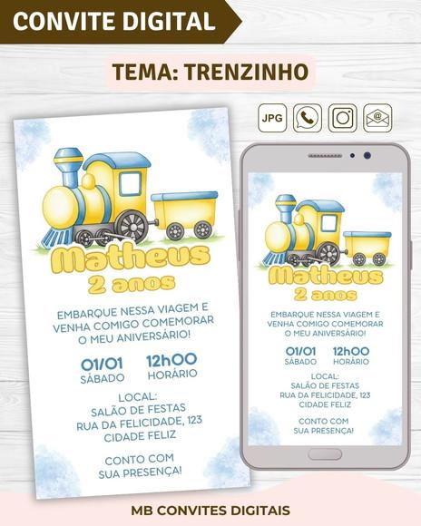Convite Digital Trenzinho