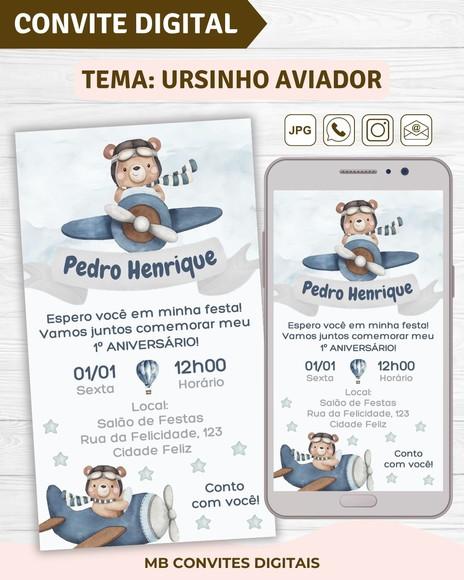 Convite Digital Ursinho Aviador (01)