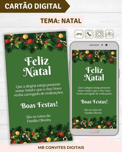 Cartão de Natal Digital - Mod. 3