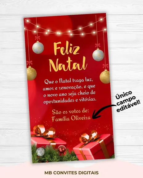 Cartão de Natal Digital - Mod. 1
