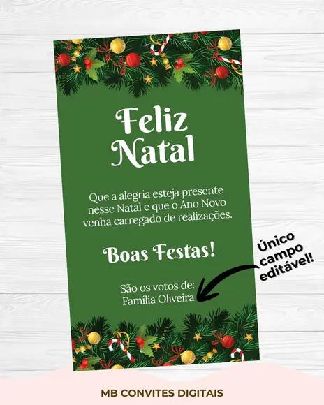 Cartão de Natal Digital - Mod. 3