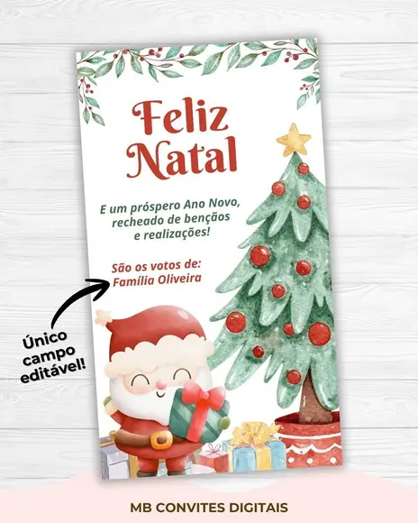 Cartão de Natal Digital - Mod. 6