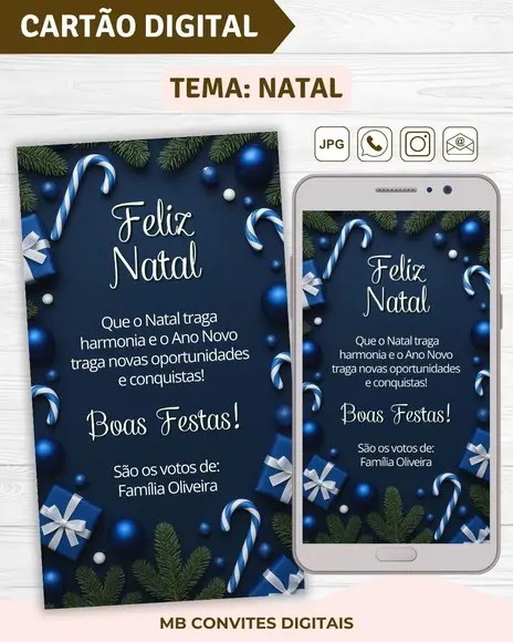 Cartão de Natal Digital - Mod. 5